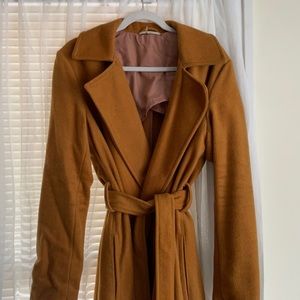 FREE PEOPLE belted wool coat